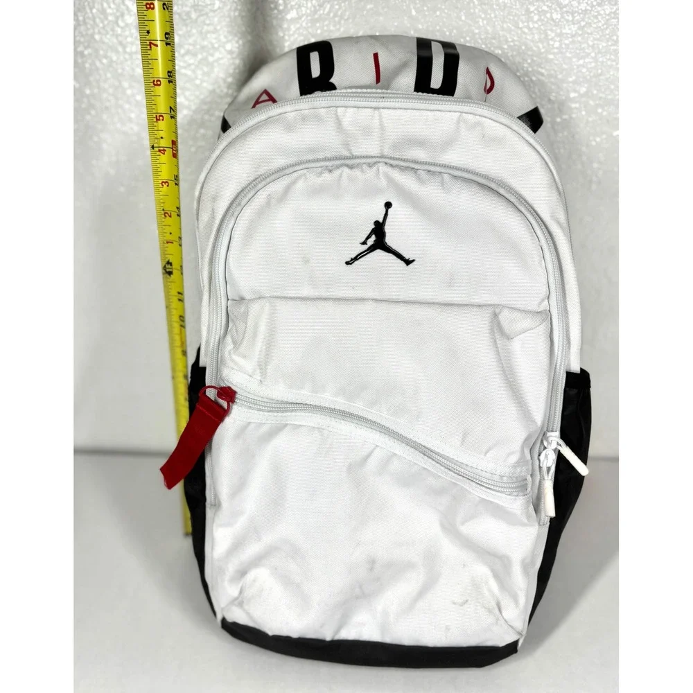 2 Nike‎ Jordan Jumpman Duffel Bag + Backpack SET White Black Red Logo 2pc LOT